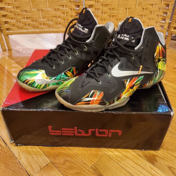 NIKE LEBRON 11 "Everglades" Sneakers Men size US 12 - Picture 1 of 7